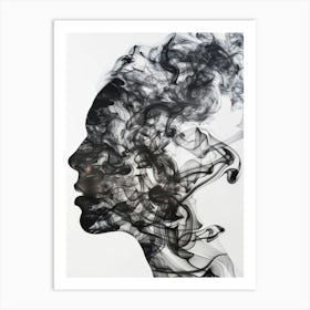 Smoke Portrait Art Print