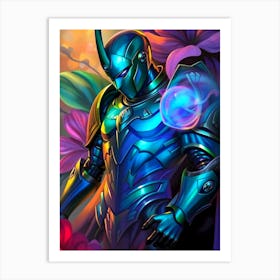 Knight In Armor and Gloss Art Print