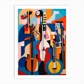 Jazz Musicians abstract Art Print