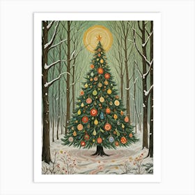 Christmas Tree In The Woods no1 Art Print