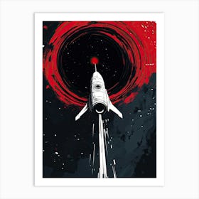 Spaceship In Space 1 Art Print