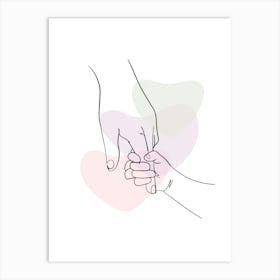 Hand Holding A Child Mothers day 1 Art Print