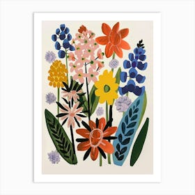 Painted Florals Hyacinth 1 Art Print