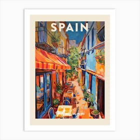 Malaga Spain 7 Fauvist Painting  Travel Poster Art Print