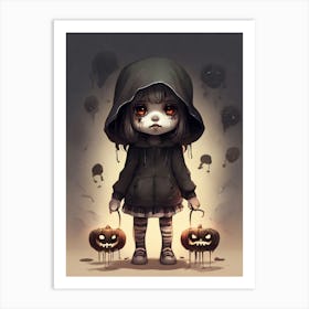 Halloween Girl 1 Art Print