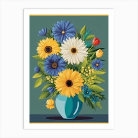 Flowers In A Vase 42 Art Print