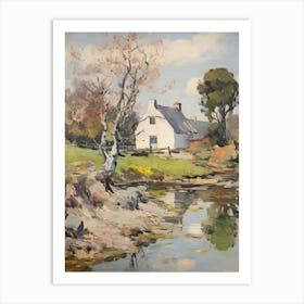 Small Cottage Impasto Painting 8 Art Print