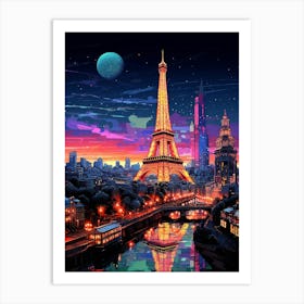 Paris Pixel Art 2 Art Print
