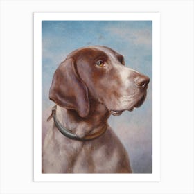 Vintage Painting German Shorthaired Pointer Art Print