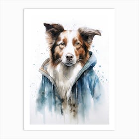 Border Collie Dog As A Jedi 1 Art Print