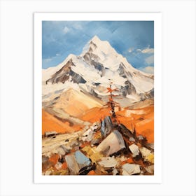 Nanga Parbat Pakistan 2 Mountain Painting Art Print