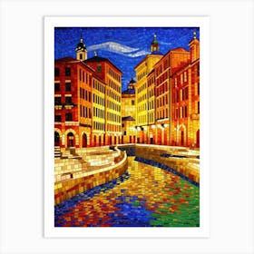 City At Night 1 Art Print