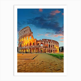 Colosseum In The Evening Art Print