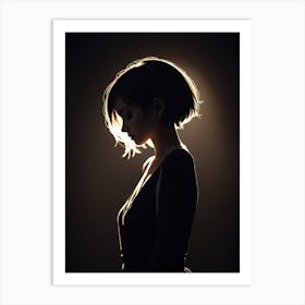 Silhouette Of A Woman 1 Art Print