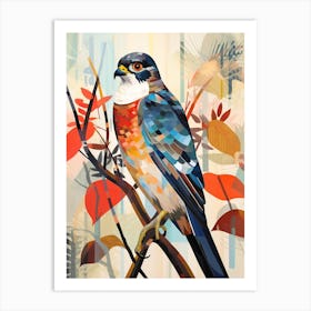 Bird Painting Collage Eurasian Sparrow 4 Art Print