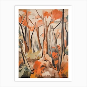 Autumn Fall Forest Pattern Painting 7 Art Print