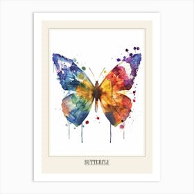 Butterfly Colourful Watercolour 4 Poster Art Print