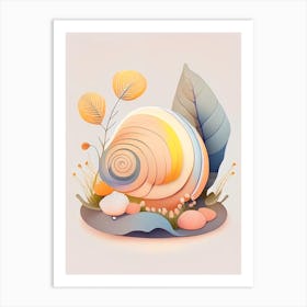 Garden Snail In Shaded 1 Area Illustration Art Print