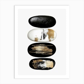 Black And Gold 16 Art Print