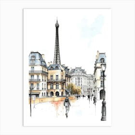 Paris Eiffel Tower 1 Art Print