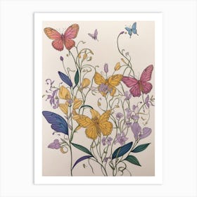 Butterfly Garden Art Print