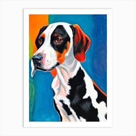 American English Coonhound Fauvist Style Dog Art Print