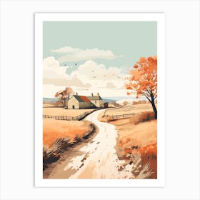 The Cotswolds England 2 Hiking Trail Landscape Art Print