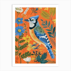 Spring Birds Blue Jay 1 Art Print