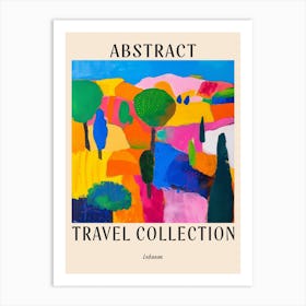 Abstract Travel Collection Poster Lebanon 1 Art Print