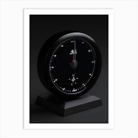 An Isolated Digital Render Of A Sleek Round Business Alarm Clock Its Iconic Pictogram Encased With (2) Art Print