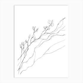 Single Line Drawing 3 Art Print