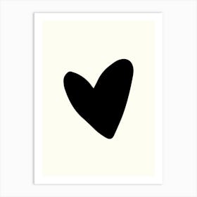 Minimalist cute heart hand drawing Art Print