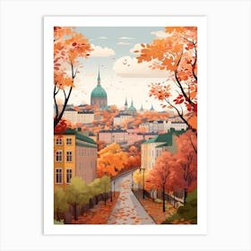 Stockholm In Autumn Fall Travel Art 1 Art Print
