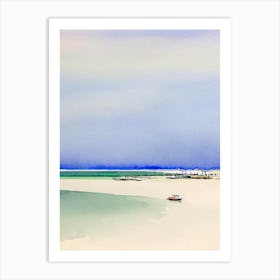 West Wittering Beach, West Sussex Watercolour Art Print