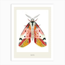 Colourful Insect Illustration Moth 46 Poster Art Print
