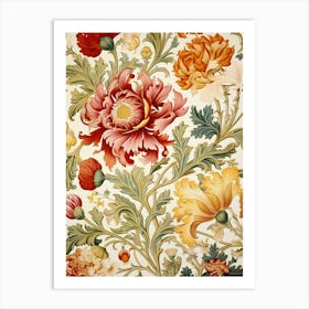 Floral Wallpaper 298 Art Print