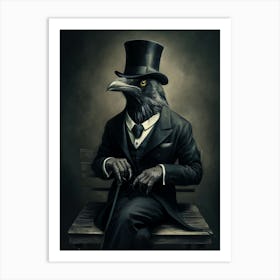 Crow painting 4 Art Print