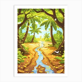 Stream In The Jungle Art Print