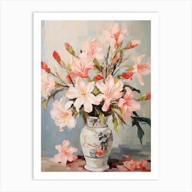 Azalea Flower Still Life Painting 3 Dreamy Art Print