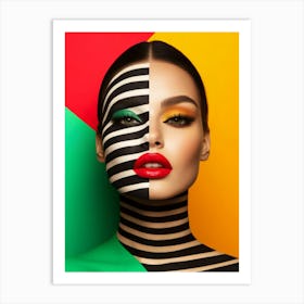 Geometric Portrait 0012 Geometric Portrait 0015 Geo Face 1 18 Art Print