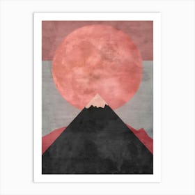 Moon Over The Mountains 1 Art Print