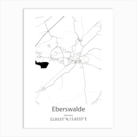 Eberswalde,Germany Minimalist Map Art Print