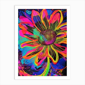 Psychedelic Flower Art Print