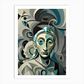 Women cubism art Art Print