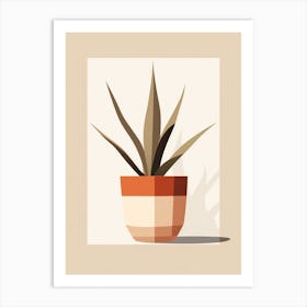 Agave Plant In A Pot Art Print