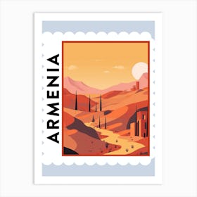 Armenia 1 Travel Stamp Poster Art Print