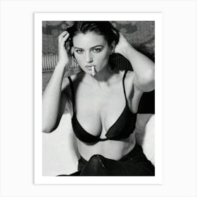 Monica Bellucci Smoking 1 Art Print