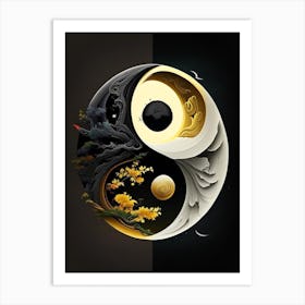 Repeat 6, Yin and Yang Illustration Art Print