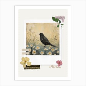 Scrapbook Bird Fairycore Painting 4 Art Print