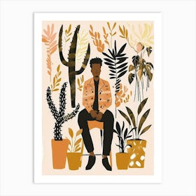 Cactus Man Art Print